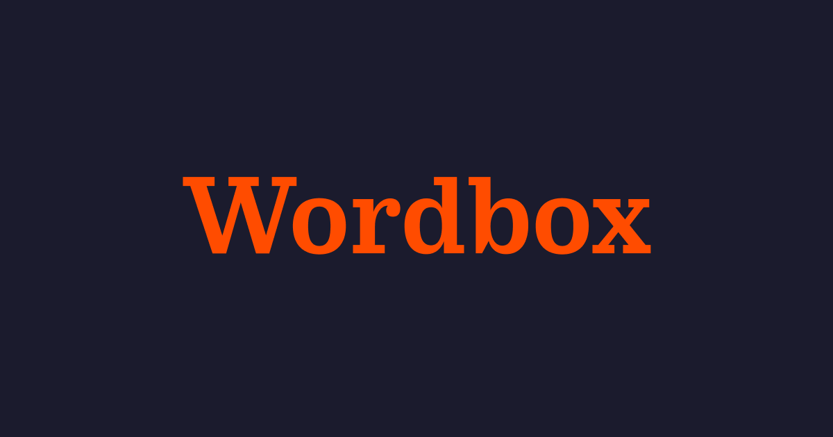 Wordbox by Astroshock